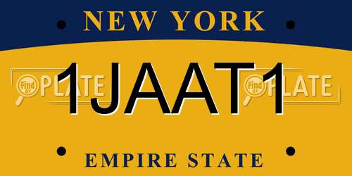 1JAAT1 New York License Plate