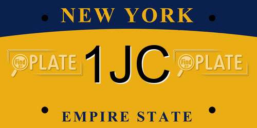 1JC New York License Plate
