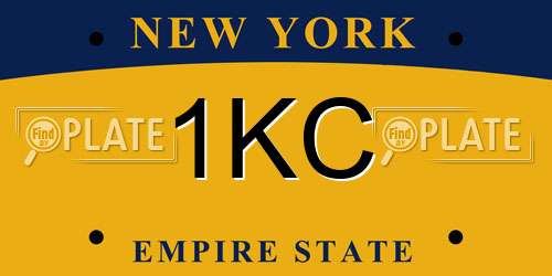 1KC New York License Plate