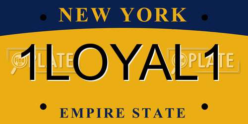 1LOYAL1 New York License Plate