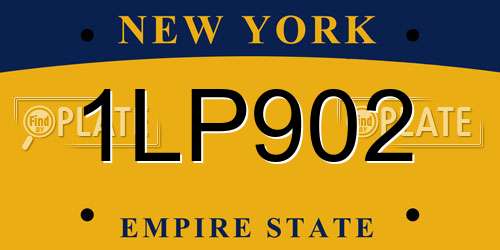 1LP902 New York License Plate