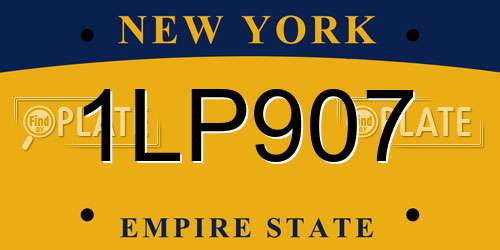 1LP907 New York License Plate