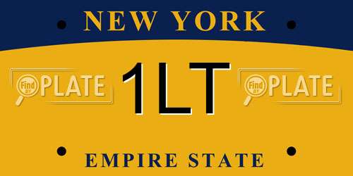 1LT New York License Plate