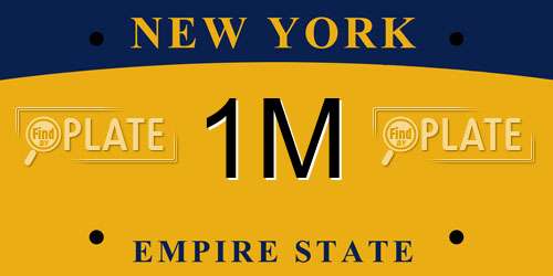 1M New York License Plate