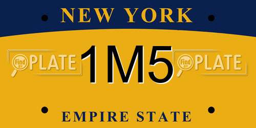 1M5 New York License Plate