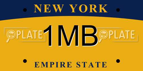 1MB New York License Plate
