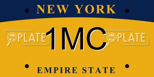 1MC New York License Plate