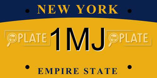 1MJ New York License Plate
