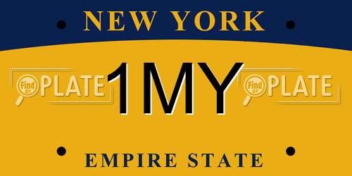 1MY New York License Plate