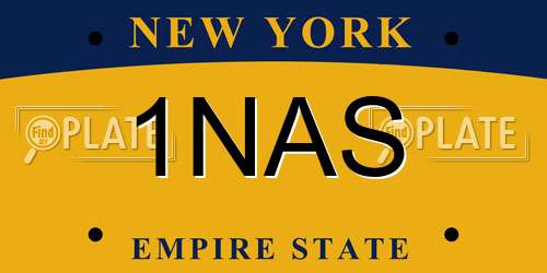1NAS New York License Plate
