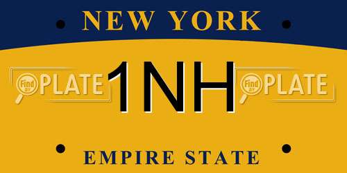 1NH New York License Plate
