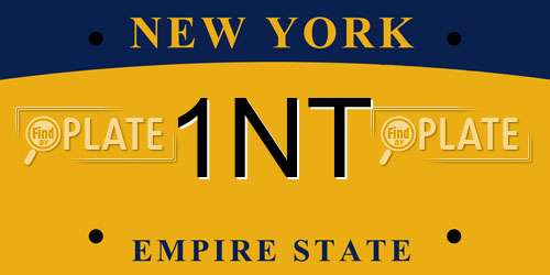 1NT New York License Plate