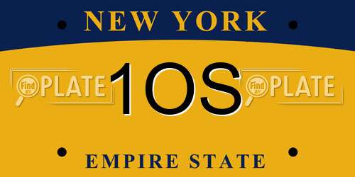 1OS New York License Plate