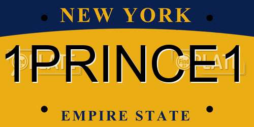 1PRINCE1 New York License Plate