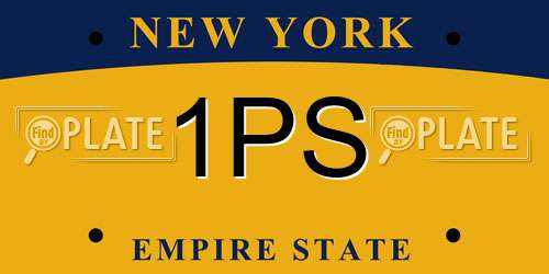1PS New York License Plate