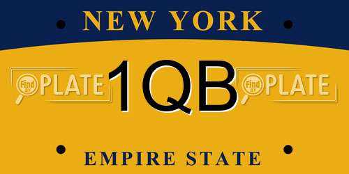 1QB New York License Plate