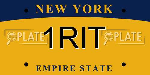 1RIT New York License Plate