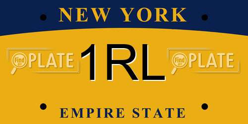 1RL New York License Plate