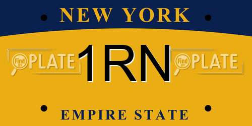 1RN New York License Plate