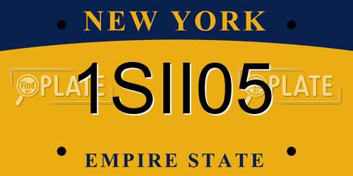 1SII05 New York License Plate