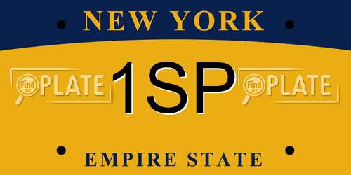 1SP New York License Plate
