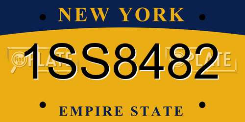 1SS8482 New York License Plate