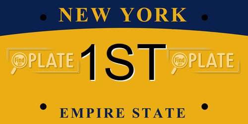 1ST New York License Plate