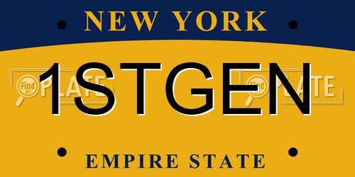 1STGEN New York License Plate