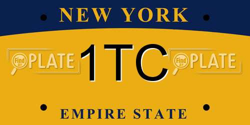 1TC New York License Plate