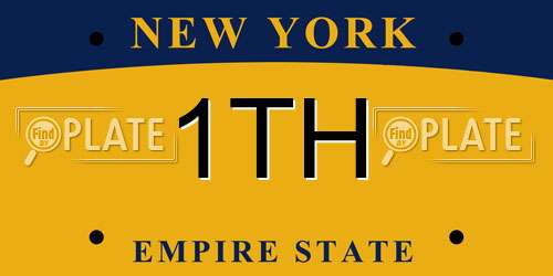 1TH New York License Plate
