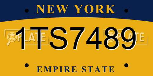 1TS7489 New York License Plate
