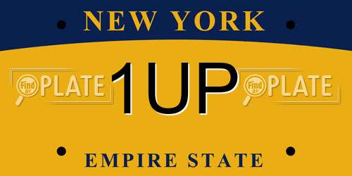 1UP New York License Plate