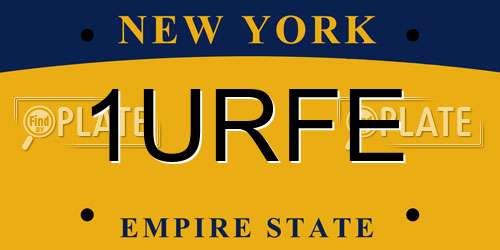1URFE New York License Plate