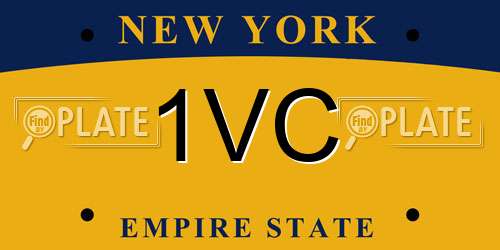 1VC New York License Plate