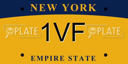 1VF New York License Plate