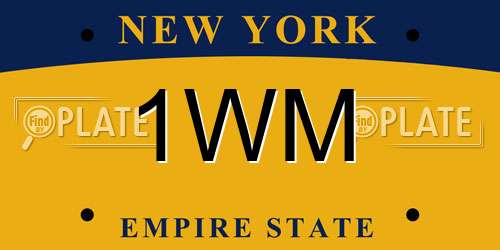 1WM New York License Plate