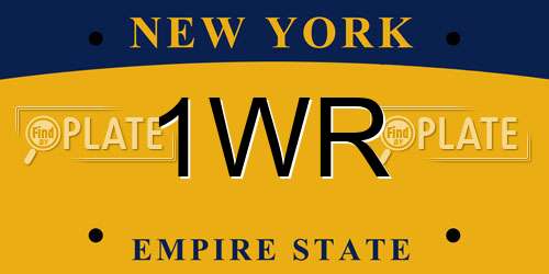 1WR New York License Plate