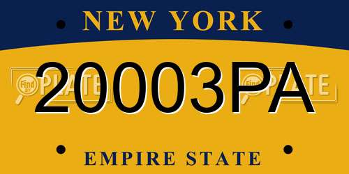 20003PA New York License Plate