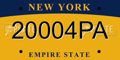 20004PA New York License Plate