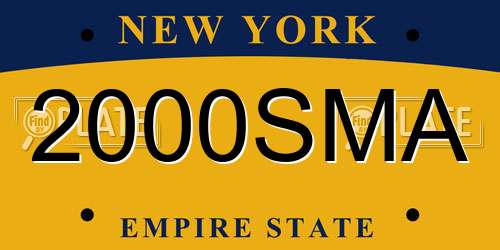 2000SMA New York License Plate
