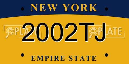 2002TJ New York License Plate