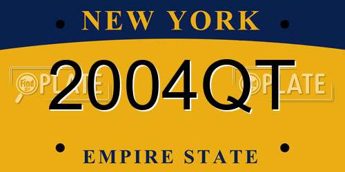 2004QT New York License Plate