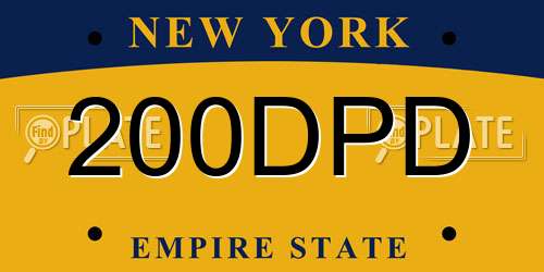 200DPD New York License Plate