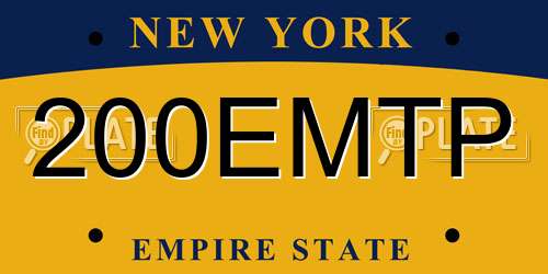 200EMTP New York License Plate