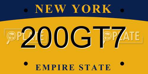 200GT7 New York License Plate