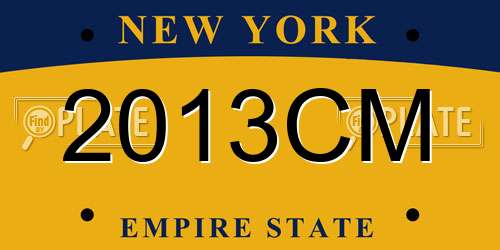 2013CM New York License Plate
