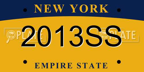 2013SS New York License Plate