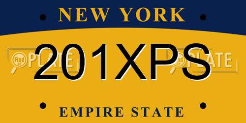 201XPS New York License Plate