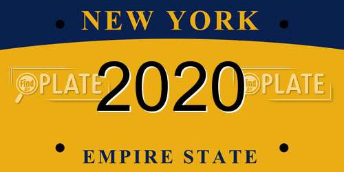 2020 New York License Plate