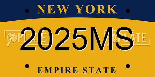 2025MS New York License Plate